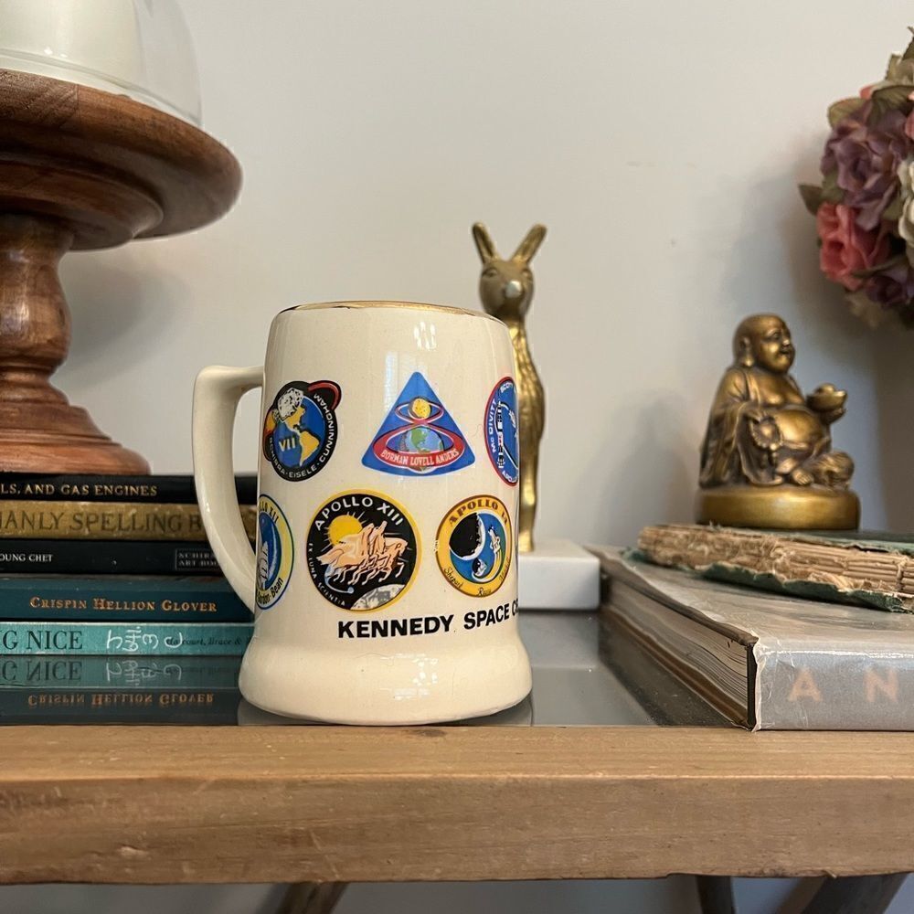 Vintage Apollo Missions Kennedy Space Center Stein.